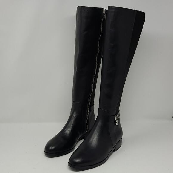 Michael Kors Hamilton Stretch Black Tall Boots - Picture 1 of 8